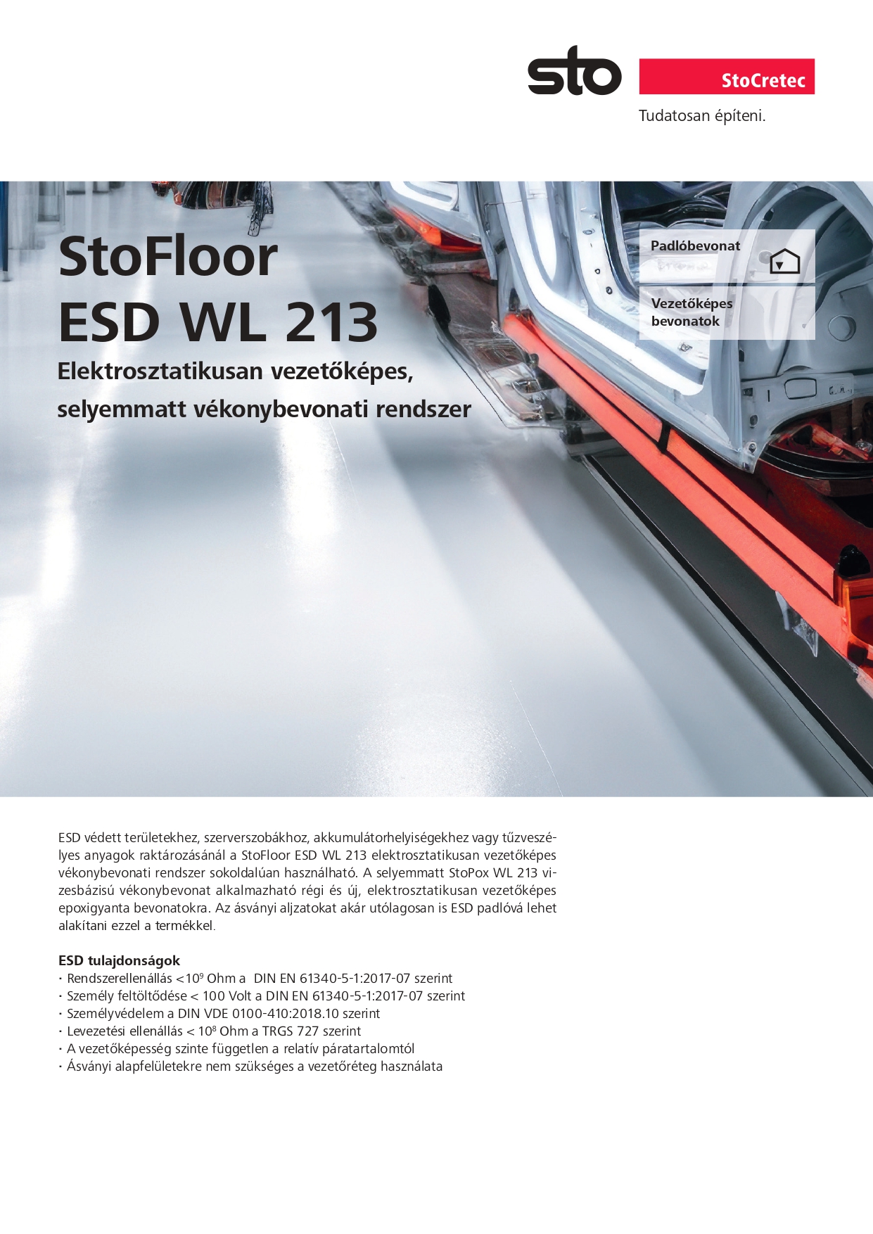 StoFloor ESD WL 213 - vékonybevonati rendszer