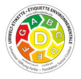 svájci környezetvédelmi címke: D színes